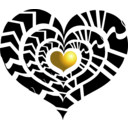 download Red Heart clipart image with 45 hue color