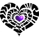 download Red Heart clipart image with 270 hue color