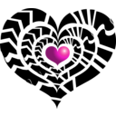 download Red Heart clipart image with 315 hue color