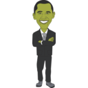 download President Obama clipart image with 45 hue color