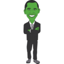 download President Obama clipart image with 90 hue color