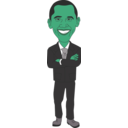 download President Obama clipart image with 135 hue color
