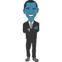 download President Obama clipart image with 180 hue color
