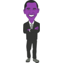 download President Obama clipart image with 270 hue color