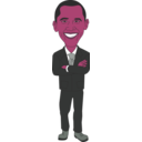 download President Obama clipart image with 315 hue color