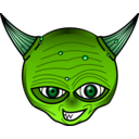 download Red Devil clipart image with 90 hue color