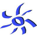 download Sun clipart image with 180 hue color