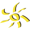 download Sun clipart image with 0 hue color