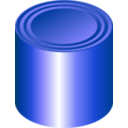 download Gold Can clipart image with 180 hue color