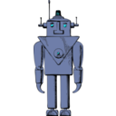 download Robot clipart image with 180 hue color