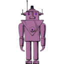 download Robot clipart image with 270 hue color