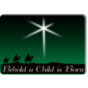 download Behold A Child Is Born clipart image with 270 hue color