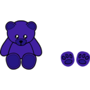 download Simple Teddy Bear clipart image with 225 hue color