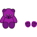 download Simple Teddy Bear clipart image with 270 hue color