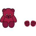 download Simple Teddy Bear clipart image with 315 hue color