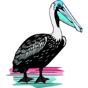 download Pelican clipart image with 135 hue color