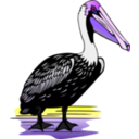 download Pelican clipart image with 225 hue color