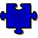 download Blue Jigsaw Piece 06 clipart image with 0 hue color