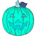 download Pumpkin Face clipart image with 135 hue color