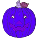 download Pumpkin Face clipart image with 225 hue color