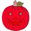 download Pumpkin Face clipart image with 315 hue color