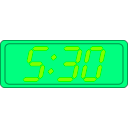 download Digital Clock clipart image with 90 hue color