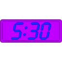 download Digital Clock clipart image with 225 hue color