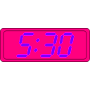 download Digital Clock clipart image with 270 hue color