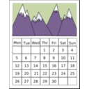 download Calendar clipart image with 225 hue color