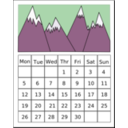 download Calendar clipart image with 270 hue color