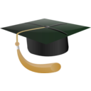download Student Hat clipart image with 270 hue color