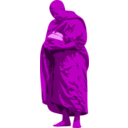 download Monk Buddhist clipart image with 270 hue color