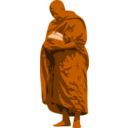 download Monk Buddhist clipart image with 0 hue color