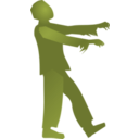 download Zombie Silhouette 2 clipart image with 45 hue color