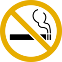 download No Smoking Sign clipart image with 45 hue color