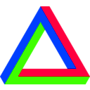 download Penrose Triangle Rgb clipart image with 225 hue color