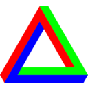 download Penrose Triangle Rgb clipart image with 0 hue color