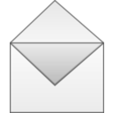 download Open Envelope clipart image with 180 hue color