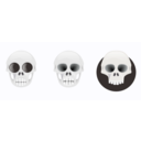download Three Skull clipart image with 180 hue color