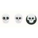 download Three Skull clipart image with 315 hue color