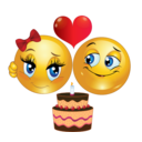 Birthday Couple Smiley Emoticon