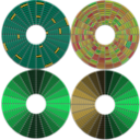 download Abstract Disc Circle Hdd Defragmented Fragmented With Bad Sectors clipart image with 45 hue color