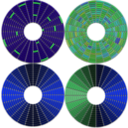 download Abstract Disc Circle Hdd Defragmented Fragmented With Bad Sectors clipart image with 135 hue color