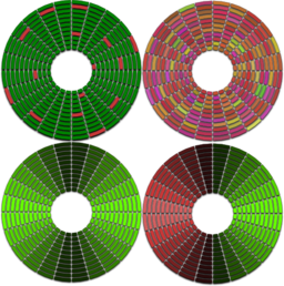 Abstract Disc Circle Hdd Defragmented Fragmented With Bad Sectors