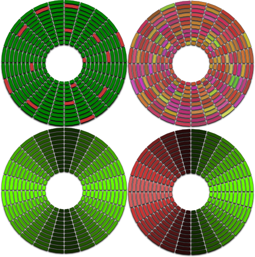 Abstract Disc Circle Hdd Defragmented Fragmented With Bad Sectors