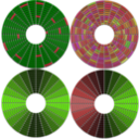 Abstract Disc Circle Hdd Defragmented Fragmented With Bad Sectors