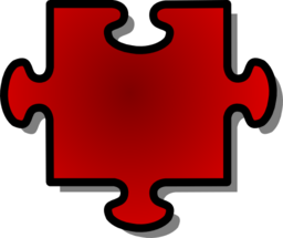 Red Jigsaw Piece 06