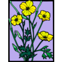 download Coloured Poppy Stained Glass clipart image with 45 hue color