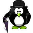 download Gentleman Penguin clipart image with 45 hue color