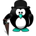 download Gentleman Penguin clipart image with 135 hue color
